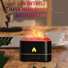 Robeve Işıklı Alev Efektli Aroma Difüzörü – 7 Renk Rgb Alevli Hava Nemlendirici Buhar Makinesi, Sessiz Ultrasonik Teknoloji | Şık Dekoratif Tasarım ile Aromaterapi ve Ambiyans Aydınlatması