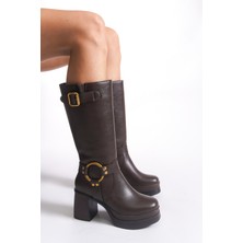 Riccon Iohlartha Kadın Tokalı Topuklu Çizme 00121515