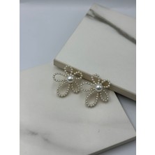 Inci Detaylı Çiçek Tasarım Çelik Küpe