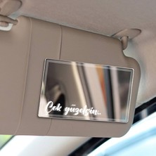 Çok Güzelsin Makyaj Ayna Yazısı | Araba/motosiklet/kask Cam Etiket Sticker | 7,2x1.8cm