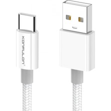 DC80 1m 3A USB To Type-C Hızlı Şarj Kablo - Beyaz
