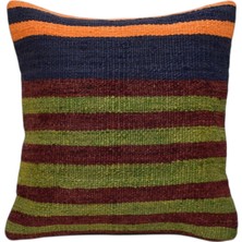 Yeni El Dokuma Dekoratif Kilim Kırlent Yastık Kılıfı 6230