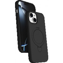 Apple iPhone 14 Regal Magsafe Standlı Kapak - Siyah