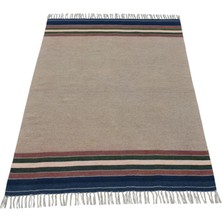 El Dokuma Şaheser Tek Renk Balıkesir Yün Kilim 6359