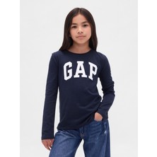 Gap Kız Çocuk Lacivert Gap Logo T-Shirt