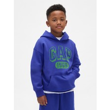 Gap Erkek Çocuk Mavi Vintagesoft Gap Logo Sweatshirt