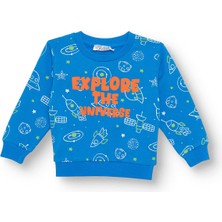 Hellobaby Uzay Baskılı Sweatshirt Erkek Bebek
