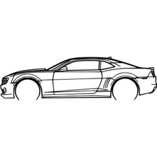 Yeni Chevrolet Camaro Ss 2010 Silhouette Duvar Sanatı (Sadece Plastik Aparattır!!!)