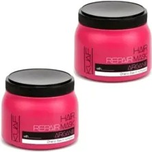 Kuaf Saç Bakım Maskesi Repair Onarıcı Argan 500 ml x 2 Hacim Verici Kadınlar İçin Etkili Formül