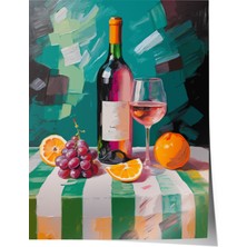 Çerçevesiz Poster, Şarap ve Mandalina – Davet Sofrası, Salon Dekoru Poster No: 113240