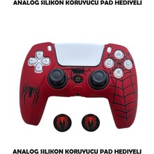 Ps5 Dualsense Spider-Man Koruyucu Silikon Kılıf + Analog Silikon Koruyucu