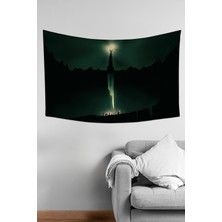 Moud's Yüzüklerin Efendisi Yüzük Sauronun Gözü Desenli Duvar Örtüsü Duvar Halısı Tapestry Süet Dokulu Kumaş