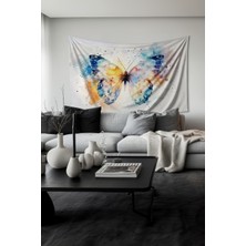 Moud's Renkli Kanatlar Kelebek Desenli Duvar Halısı Duvar Örtüsü Tapestry Süet Dokulu Kumaş