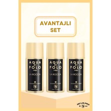 Aqua Di Polo 1987 La Rocca Parfümlü Kadın Deodorant Seti 150 ml 3 Adet| Çiçeksi, Oryantal | Alüminyum İçermez