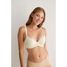 Madwoman Battal Beden Balenli Dikişsiz Lazer Sütyen 3301 Ekru