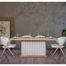 Eymense Lento Large Dikdörtgen 4 Sandalyeli Mutfak Masa Takımı