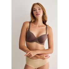 Madwoman Battal Beden Balenli Dikişsiz Lazer Sütyen 3301 Kahverengi