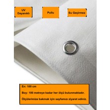 NetBazaars 1X96 Metre Beyaz Balkon Örtüsü Branda, Balkon Çadır Bezi, Seperatörü, Uv Katkılı