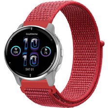 Tagomoon Garmin Venu2 Plus ile Uyumlu Kordon Cırt Cırtlı Spor Kumaş Kayış