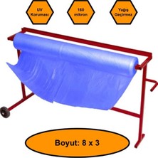 NetBazaars 160 Micron Mavi Naylon Örtü, 8x3 Metre