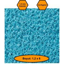 NetBazaars Turkuaz Kıvırcık Plastik Paspas, Dış Mekan Için Paspas, 1,2x6