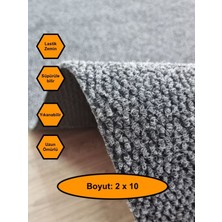 NetBazaars Gri Mısır Patlağı Desenli Sentetik Halı, Kaydırmaz Tabanlı Zemin Kaplama Ürünü, 2X10 Metre