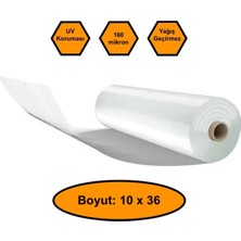 NetBazaars 160 Micron Naylon Örtü, Şeffaf Su Geçirmez Naylon, 10X36 Metre