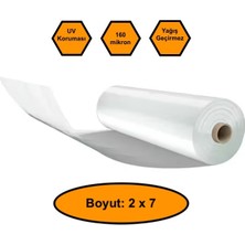 NetBazaars 160 Micron Naylon Örtü, Şeffaf Su Geçirmez Naylon, 2x7 Metre