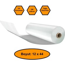 NetBazaars 160 Micron Naylon Örtü, Şeffaf Su Geçirmez Naylon, 12X44 Metre