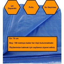 NetBazaars 0,7X57 Metre Mavi Balkon Örtüsü Branda, Seperatörü, Balkon Çadır Bezi, Uv Dayanımlı