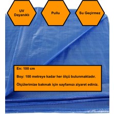 NetBazaars 1X25 Metre Mavi Balkon Örtüsü Branda, Seperatörü, Balkon Çadır Bezi, Uv Dayanımlı