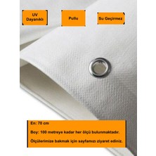 NetBazaars 0,7X96 Metre Beyaz Balkon Örtüsü Branda, Balkon Çadır Bezi, Seperatörü, Uv Katkılı