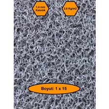 NetBazaars Gri Kıvırcık Plastik Paspas, Dış Mekan Için Paspas, 1X15