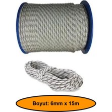 NetBazaars  6 mm Sentetik Iskota Halat, Dağcı Ipi, Kamyoncu Halatı, Outdoor Kamping Piknik Salıncak Halatı, 15 Metre