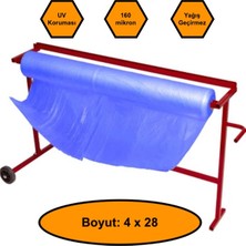NetBazaars 160 Micron Mavi Naylon Örtü, 4X28 Metre