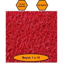 NetBazaars Kırmızı Kıvırcık Plastik Paspas, Dış Mekan Için Paspas, 1X15