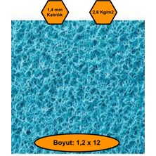 NetBazaars Turkuaz Kıvırcık Plastik Paspas, Dış Mekan Için Paspas, 1,2X12