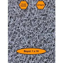 NetBazaars Gri Kıvırcık Plastik Paspas, Dış Mekan Için Paspas, 1X10