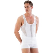 BEYAZ MI Emay E1009 Fileli Erkek Korse Atlet