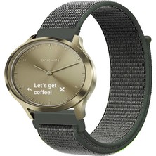 Tagomoon Garmin Vivomove Luxe , Style , Trend , Hr ile Uyumlu Kordon Cırt Cırtlı Spor Kumaş Kayış