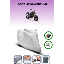 Rks M502N Için Arka Çanta Ve Kilit Uyumlu Gri Motosiklet Branda, Güvenli