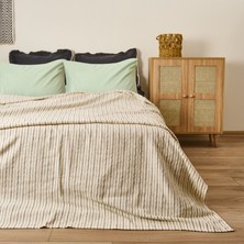 Evidea Soft Brisa Çift Kişilik Pike - Ekru  / Siyah- 220X240 cm