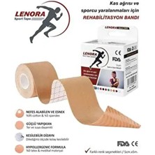 Belirtilmemiş Lenora  Ağrı Bandı Ten 5 Metre x 5 cm Sporcu Bandı