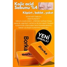 Borka 4% Kojik Asit İçeren Zerdeçal Sabunu Gözenek Sıkılaştırıcı Peeling Etkili Temizleme