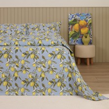 Evidea Soft Fresco Çift Kişilik Pike Takımı - Mavi