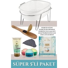 Argan Cure Pedikür Leğeni Süper Paket 5'li Beyaz Renk ile Profesyonel Kullanım için Özel Set