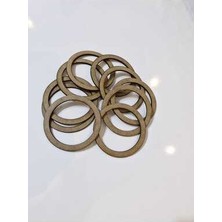 Sözen Home Design Ham Mdf 8 cm Çapında 10'lu Kasnak 3mm-Kalınlık-Düş Kapanı Makrome Örgü Çemberi Magnet-Anahtarlık