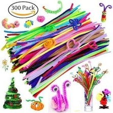 everart 300 Adet, Şönil, 30 Cm, Tüylü Tel, Eğitici Şönil Seti, Renkli Tel