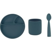 OiOi Silikon Beslenme Seti 3'lü Deep Blue