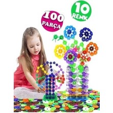 RoseRoi Eğitici Oyuncak Seti 100 Parça Yaratıcı Diskler Stem Eğitimi Uyumlu Renkli Kilitli Diskler